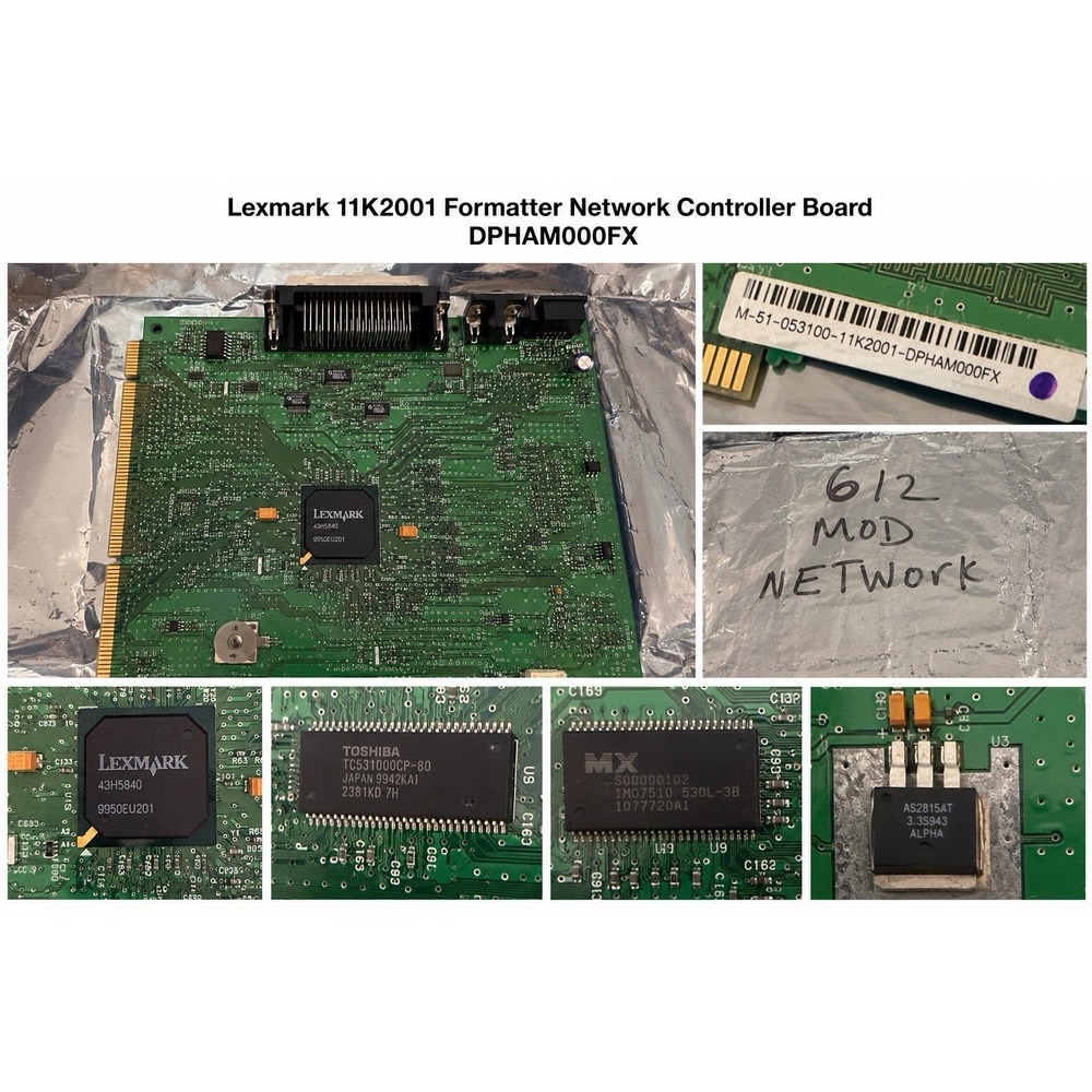 Lexmark 11K2001 Formatter Network Controller Board 43H5840 PCB